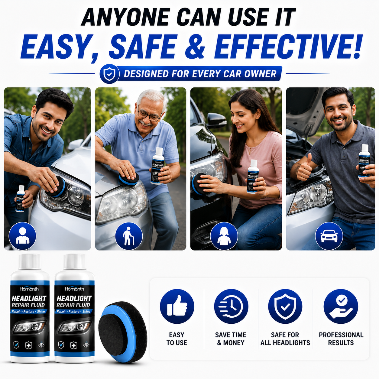 Car Headlight Repair & Scratch Remover | Buy 1 Get 1 Free 🎊
